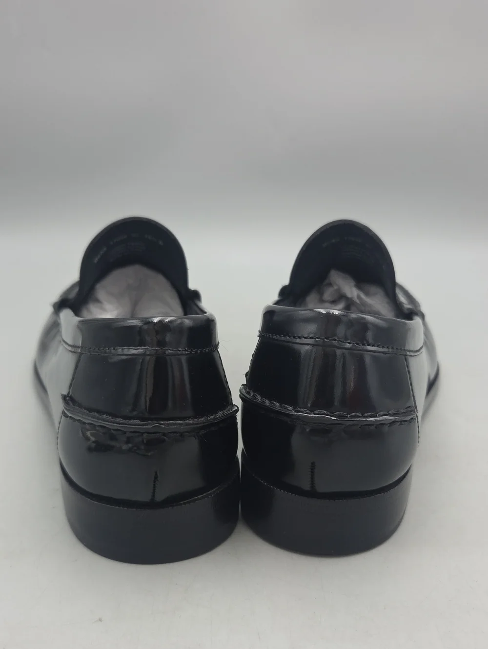 Mens Florsheim Berkley Moc Toe Penny Loafers Black Leather Size 10.5 D